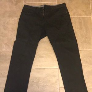 Men’s modern straight fit chino black pants